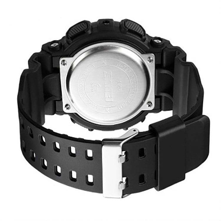 SKMEI 1857 Stainless Steel Buckle PU Strap Waterproof Electronic Watch(Blue) - free shipping - PMC TechLife - Order now!