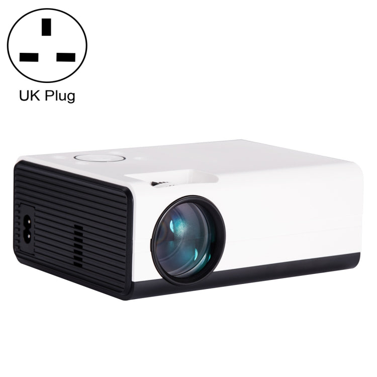 T01 800x480 2200 Lumens Mini LCD Digital Projector, Same Screen Version, UK Plug(White Black) - Mini Projector by PMC Jewellery | Online Shopping South Africa | PMC Jewellery | Buy Now Pay Later Mobicred