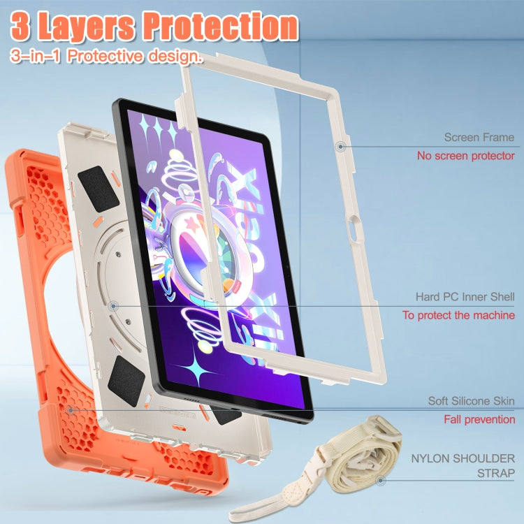 For Lenovo Tab M10 Plus 10.6 3rd Gen 2022 Silicone + PC Protective Tablet Case(Coral Orange) - Lenovo by PMC TechLife | Online Shopping South Africa | PMC TechLife | Buy Now Pay Later Mobicred