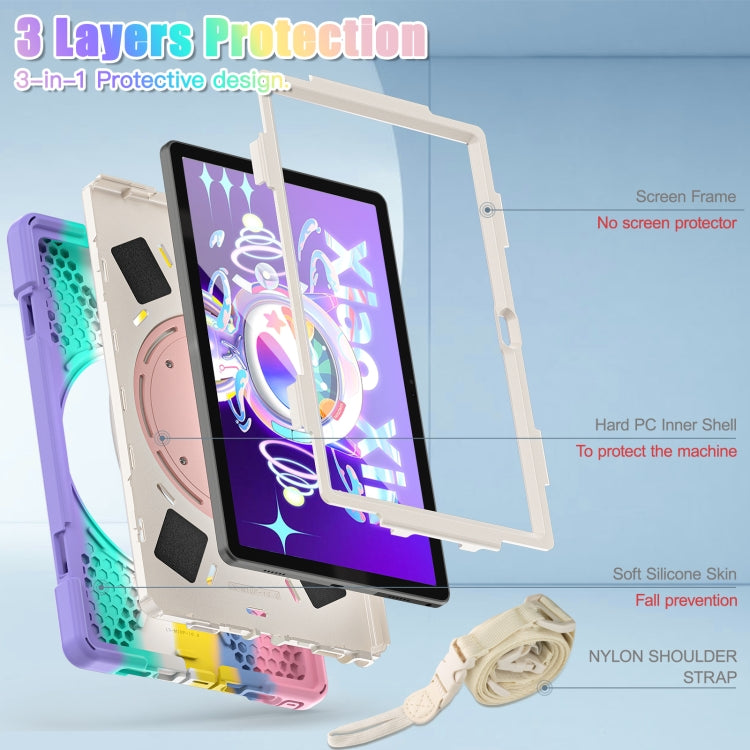 For Lenovo Tab M10 Plus 10.6 3rd Gen 2022 Silicone + PC Protective Tablet Case(Colorful Pink) - Lenovo by PMC TechLife | Online Shopping South Africa | PMC TechLife | Buy Now Pay Later Mobicred