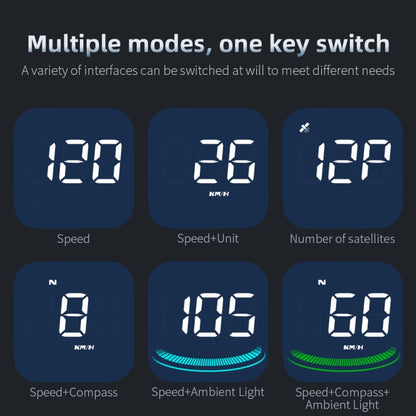 G4 Head Up Display Car Speedometer Smart Digital Alarm Reminder GPS HUD - Head Up Display System by PMC Jewellery | Online Shopping South Africa | PMC Jewellery | Buy Now Pay Later Mobicred