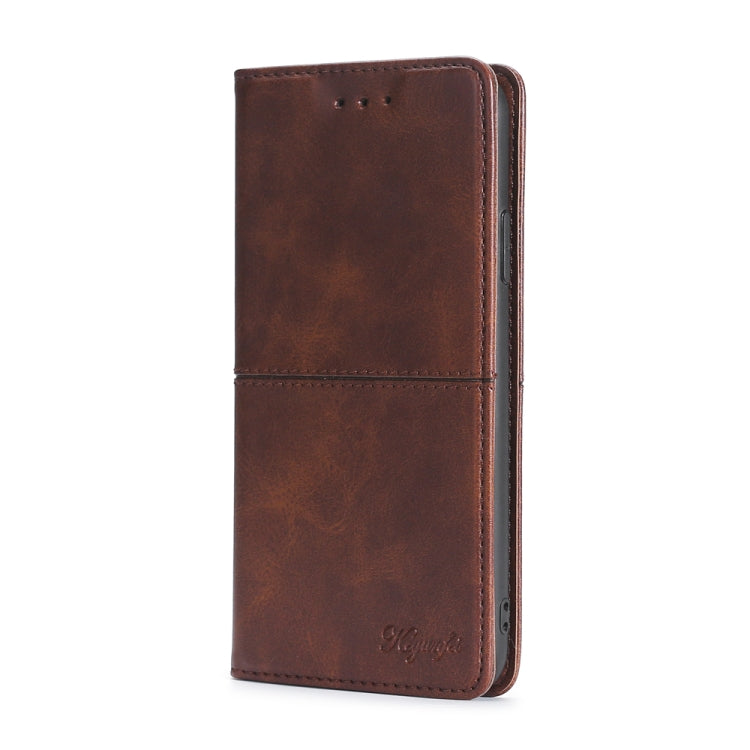 For Doogee X96 Pro Cow Texture Magnetic Horizontal Flip Leather Phone Case(Dark Brown) - Doogee Cases by PMC Jewellery | Online Shopping South Africa | PMC Jewellery | Buy Now Pay Later Mobicred