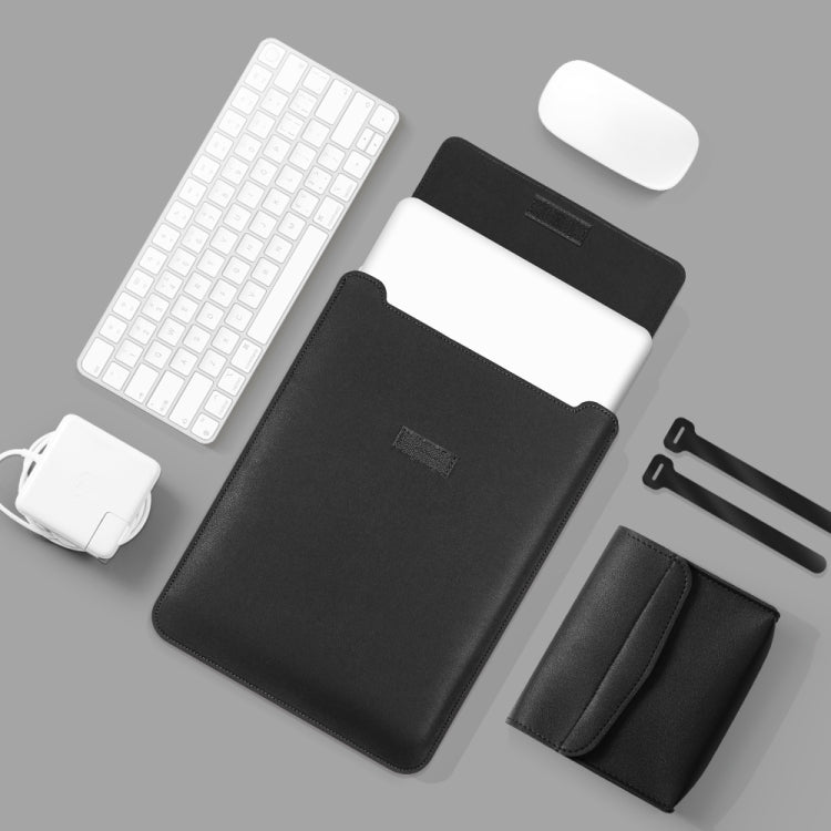 4 in 1 Lightweight and Portable Leather Computer Bag, Size:11/12 inches(Black) - 12.1 inch by PMC TechLife | Online Shopping South Africa | PMC TechLife | Buy Now Pay Later Mobicred
