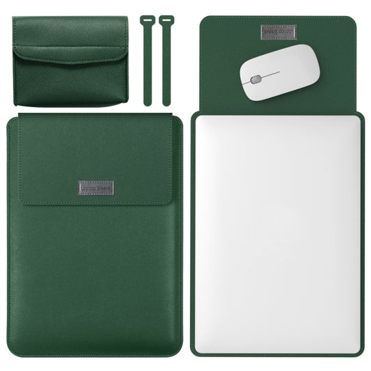 4 in 1 Lightweight and Portable Leather Computer Bag, Size:11/12 inches(Dark Green) - 12.1 inch by PMC Jewellery | Online Shopping South Africa | PMC Jewellery | Buy Now Pay Later Mobicred