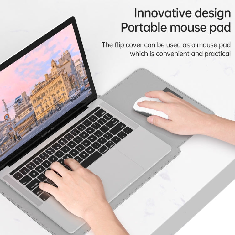 4 in 1 Lightweight and Portable Leather Computer Bag, Size:11/12 inches(Grey) - 12.1 inch by PMC TechLife | Online Shopping South Africa | PMC TechLife | Buy Now Pay Later Mobicred