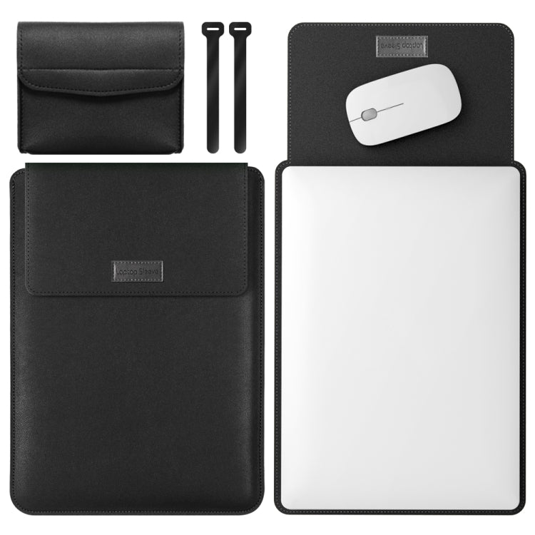 4 in 1 Lightweight and Portable Leather Computer Bag, Size:13/14 inches(Black) - 13.3 inch by PMC TechLife | Online Shopping South Africa | PMC TechLife | Buy Now Pay Later Mobicred