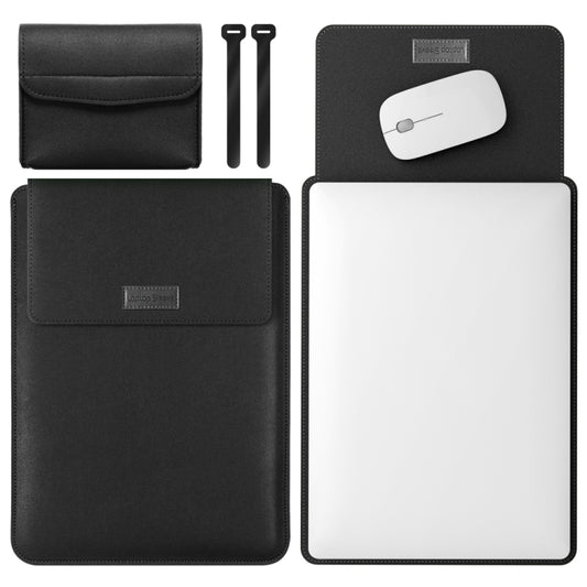 4 in 1 Lightweight and Portable Leather Computer Bag, Size:13/14 inches(Black) - 13.3 inch by PMC Jewellery | Online Shopping South Africa | PMC Jewellery | Buy Now Pay Later Mobicred