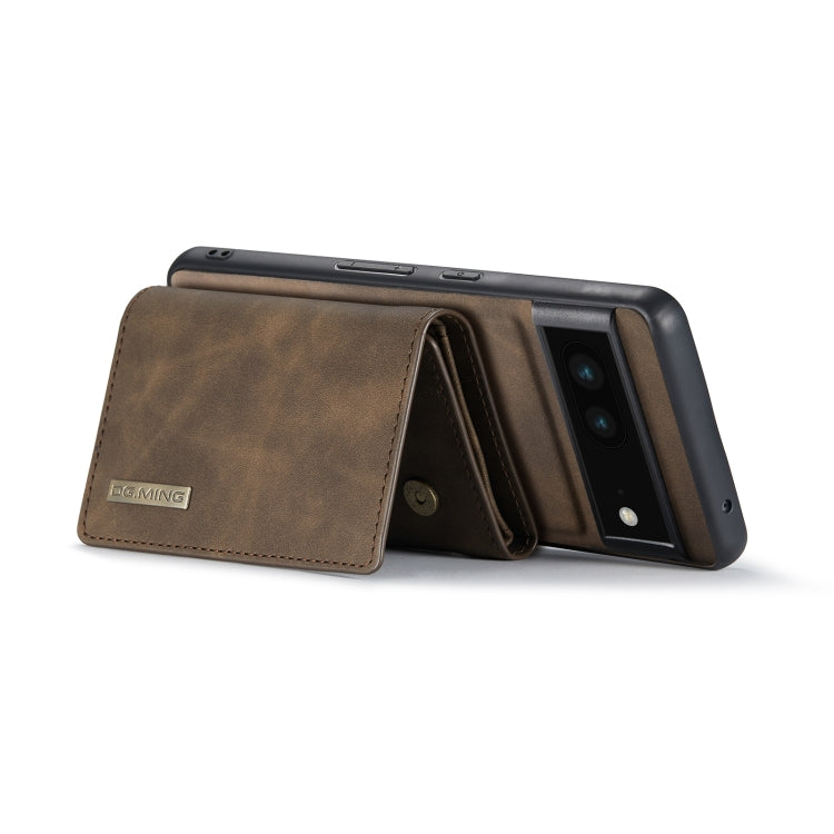 For Google Pixel 6A DG.MING M1 Series 3-Fold Multi Card Wallet + Magnetic Phone Case(Coffee) - free shipping - PMC TechLife - Order now!
