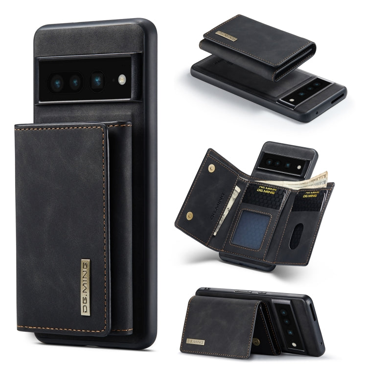 For Google Pixel 7 Pro 5G DG.MING M1 Series 3-Fold Multi Card Wallet + Magnetic Phone Case(Black) - free shipping - PMC TechLife - Order now!