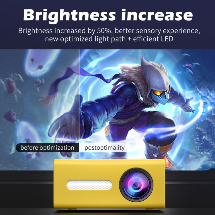 T300 25ANSI LED Portable Home Multimedia Game Projector, Plug Type:EU Plug(Black) - LED Projector by PMC TechLife | Online Shopping South Africa | PMC TechLife | Buy Now Pay Later Mobicred