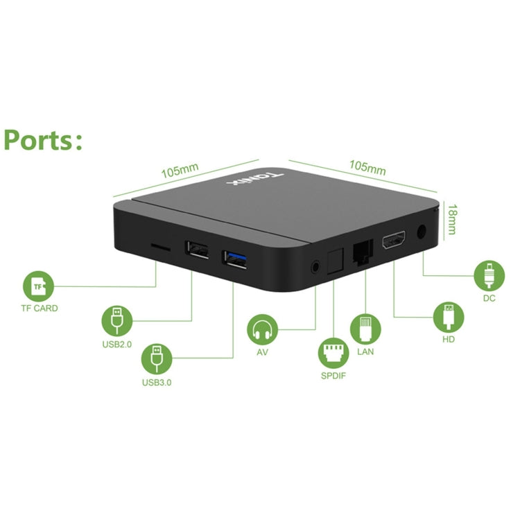 Tanix W2 Amlogic S905 Quad Core Smart TV Set Top Box, RAM:4G+32G With Dual Wifi/BT(US Plug) - Amlogic S905 by PMC TechLife | Online Shopping South Africa | PMC TechLife | Buy Now Pay Later Mobicred