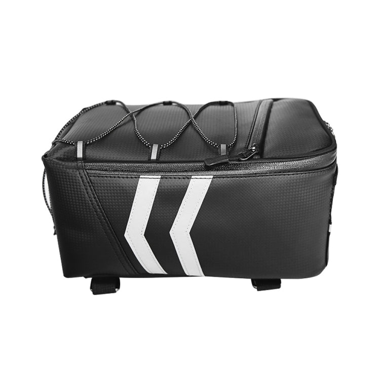 Motorcycle Waterproof PU Leather Rack Rear Carrier Bag, Capacity: 9L with Rain Cover - Bags & Luggages by PMC TechLife | Online Shopping South Africa | PMC TechLife | Buy Now Pay Later Mobicred
