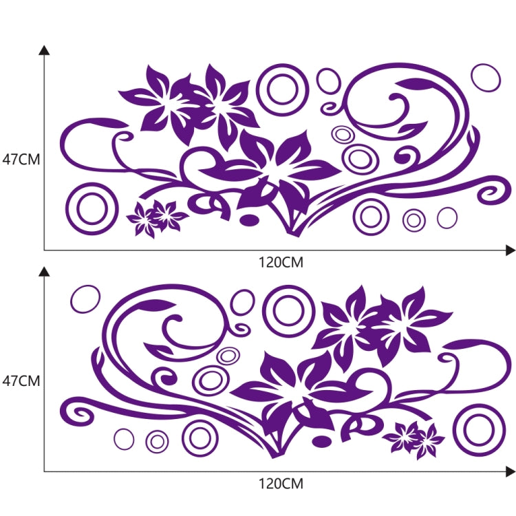 2 PCS/Set D-75 Flower Vine Pattern Car Modified Decorative Sticker(Purple) - Decorative Sticker by PMC TechLife | Online Shopping South Africa | PMC TechLife | Buy Now Pay Later Mobicred