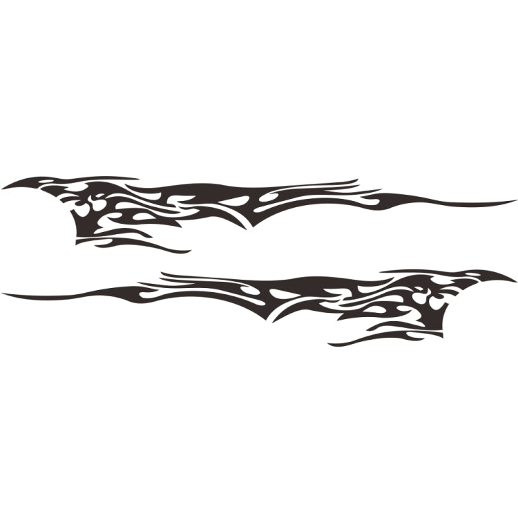 2 PCS/Set D-144 Fire Element Pattern Car Modified Decorative Sticker(Black) - Decorative Sticker by PMC TechLife | Online Shopping South Africa | PMC TechLife | Buy Now Pay Later Mobicred