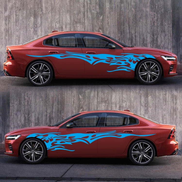 2 PCS/Set D-144 Fire Element Pattern Car Modified Decorative Sticker(Blue) - Decorative Sticker by PMC TechLife | Online Shopping South Africa | PMC TechLife | Buy Now Pay Later Mobicred