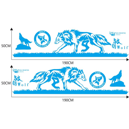 2 PCS/Set D-180 Wolf Totem Pattern Car Modified Decorative Sticker(Blue) - Decorative Sticker by PMC Jewellery | Online Shopping South Africa | PMC Jewellery | Buy Now Pay Later Mobicred