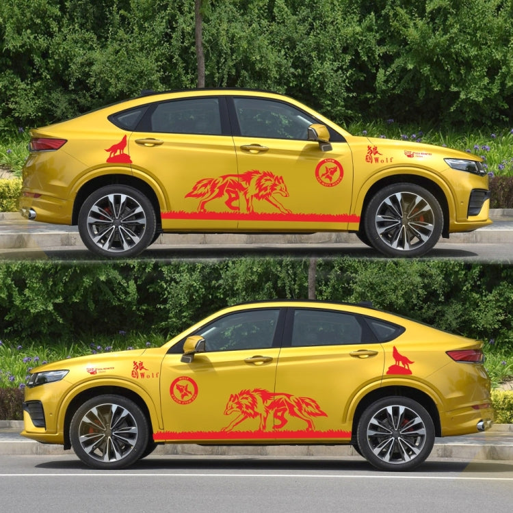 2 PCS/Set D-180 Wolf Totem Pattern Car Modified Decorative Sticker(Red) - Decorative Sticker by PMC TechLife | Online Shopping South Africa | PMC TechLife | Buy Now Pay Later Mobicred
