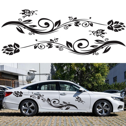2 PCS/Set D-251 Butterfly Love Flowers Pattern Car Modified Decorative Sticker(White) - Decorative Sticker by PMC Jewellery | Online Shopping South Africa | PMC Jewellery | Buy Now Pay Later Mobicred