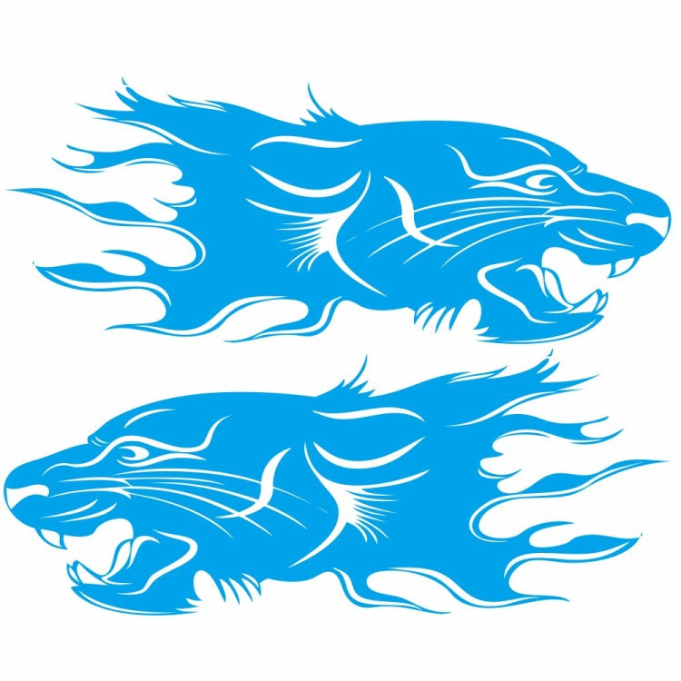 2 PCS/Set D-417 Lion Pattern Car Modified Decorative Sticker(Blue) - Decorative Sticker by PMC Jewellery | Online Shopping South Africa | PMC Jewellery | Buy Now Pay Later Mobicred