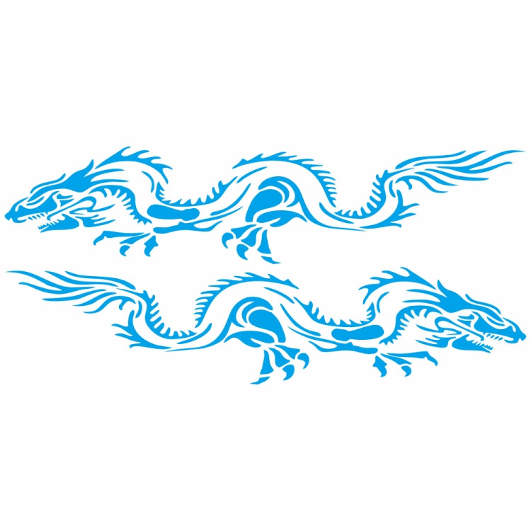 2 PCS/Set D-418 Dragon Totem Tribe Pattern Car Modified Decorative Sticker(Blue) - Decorative Sticker by PMC TechLife | Online Shopping South Africa | PMC TechLife | Buy Now Pay Later Mobicred