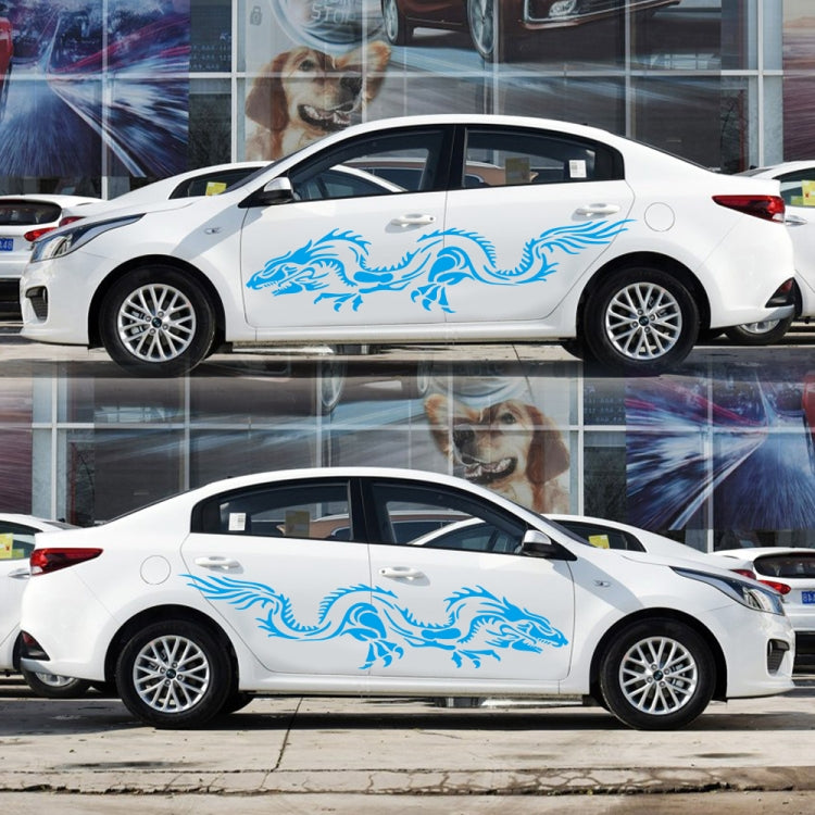 2 PCS/Set D-418 Dragon Totem Tribe Pattern Car Modified Decorative Sticker(Blue) - Decorative Sticker by PMC TechLife | Online Shopping South Africa | PMC TechLife | Buy Now Pay Later Mobicred
