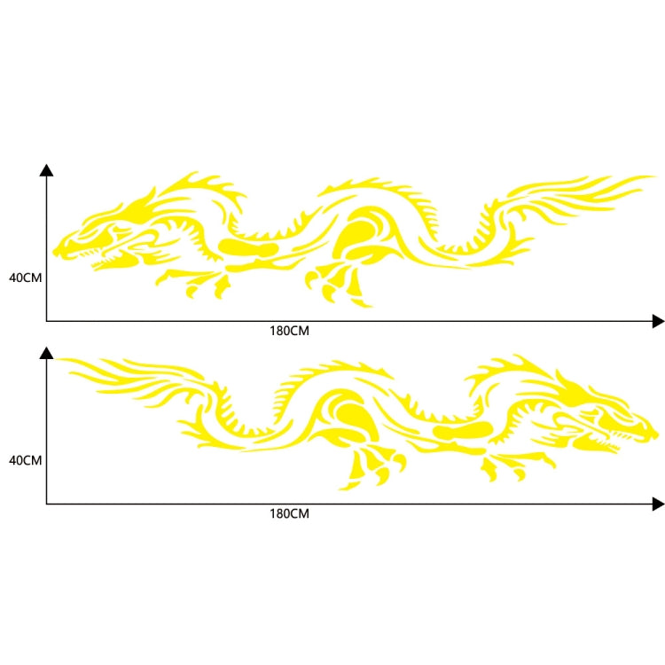2 PCS/Set D-418 Dragon Totem Tribe Pattern Car Modified Decorative Sticker(Yellow) - Decorative Sticker by PMC TechLife | Online Shopping South Africa | PMC TechLife | Buy Now Pay Later Mobicred
