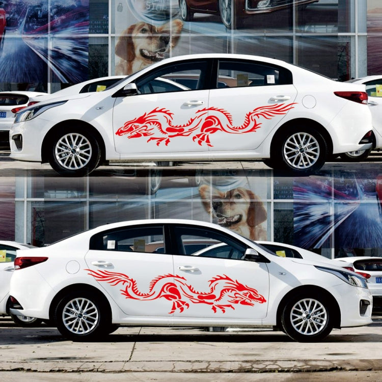2 PCS/Set D-418 Dragon Totem Tribe Pattern Car Modified Decorative Sticker(Red) - Decorative Sticker by PMC Jewellery | Online Shopping South Africa | PMC Jewellery | Buy Now Pay Later Mobicred