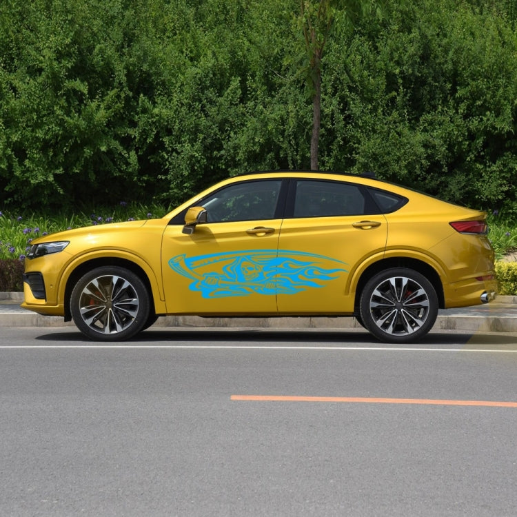 2 PCS/Set D-435 Grim Reaper Pattern Car Modified Decorative Sticker(Blue) - Decorative Sticker by PMC TechLife | Online Shopping South Africa | PMC TechLife | Buy Now Pay Later Mobicred