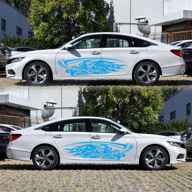 2 PCS/Set D-435 Grim Reaper Pattern Car Modified Decorative Sticker(Blue) - Decorative Sticker by PMC TechLife | Online Shopping South Africa | PMC TechLife | Buy Now Pay Later Mobicred