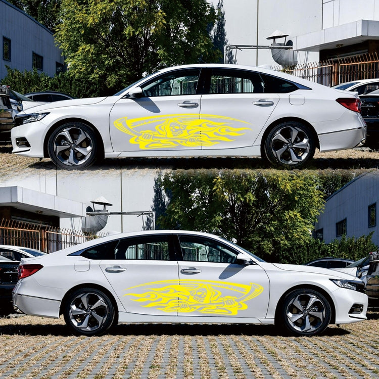 2 PCS/Set D-435 Grim Reaper Pattern Car Modified Decorative Sticker(Yellow) - Decorative Sticker by PMC TechLife | Online Shopping South Africa | PMC TechLife | Buy Now Pay Later Mobicred
