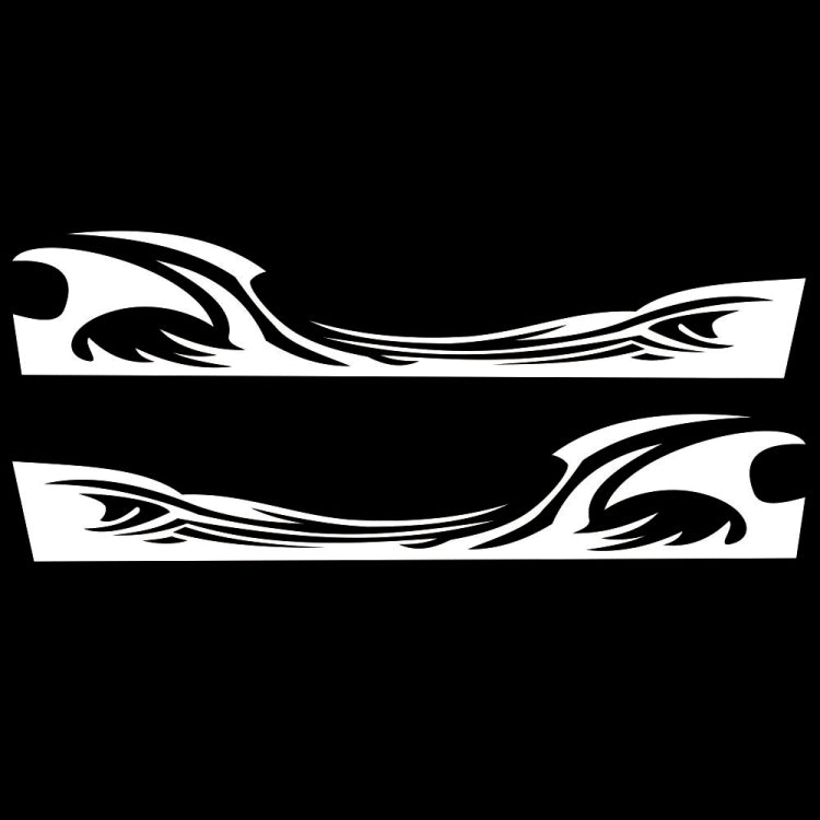 2 PCS/Set D-467 Waves Pattern Car Modified Decorative Sticker(White) - Decorative Sticker by PMC TechLife | Online Shopping South Africa | PMC TechLife | Buy Now Pay Later Mobicred