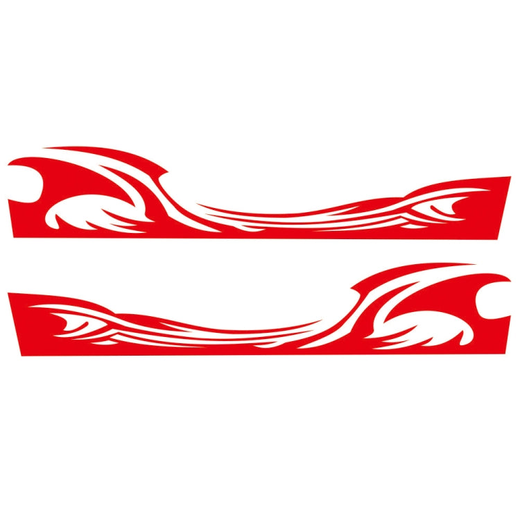 2 PCS/Set D-467 Waves Pattern Car Modified Decorative Sticker(Red) - Decorative Sticker by PMC TechLife | Online Shopping South Africa | PMC TechLife | Buy Now Pay Later Mobicred