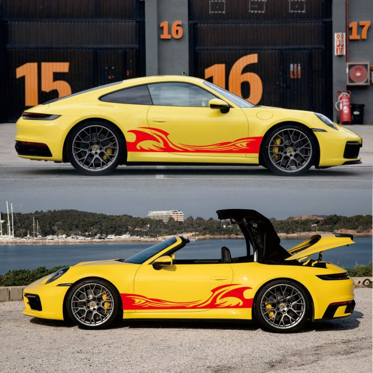 2 PCS/Set D-467 Waves Pattern Car Modified Decorative Sticker(Red) - Decorative Sticker by PMC TechLife | Online Shopping South Africa | PMC TechLife | Buy Now Pay Later Mobicred