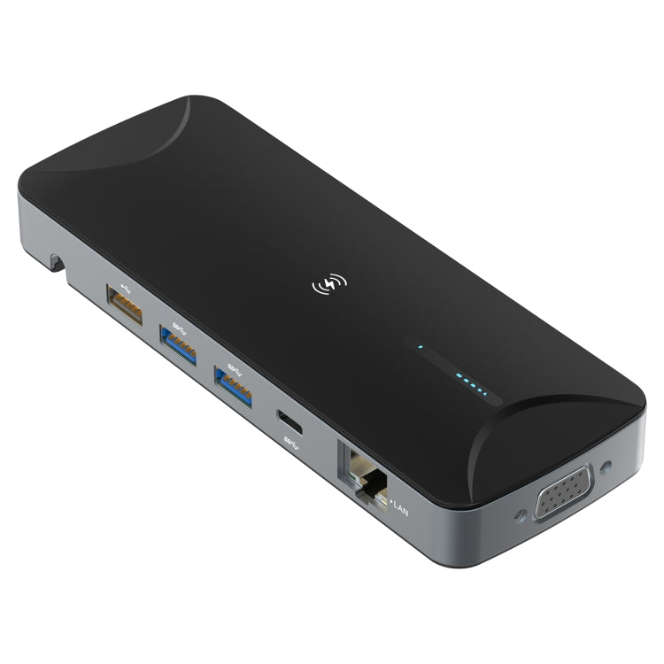 V240 12-in-1 Multifunctional USB-C / Type-C 3.1 Male HUB Docking Station(Black) - USB HUB by PMC Jewellery | Online Shopping South Africa | PMC Jewellery | Buy Now Pay Later Mobicred