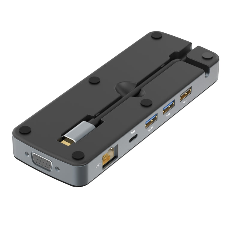V240 12-in-1 Multifunctional USB-C / Type-C 3.1 Male HUB Docking Station(Black) - USB HUB by PMC Jewellery | Online Shopping South Africa | PMC Jewellery | Buy Now Pay Later Mobicred