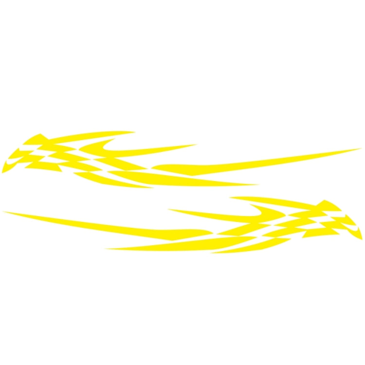 2 PCS/Set D-468 Checkered Totem Pattern Car Modified Decorative Sticker(Yellow) - Decorative Sticker by PMC Jewellery | Online Shopping South Africa | PMC Jewellery | Buy Now Pay Later Mobicred