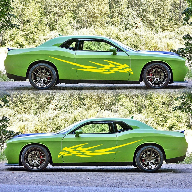 2 PCS/Set D-468 Checkered Totem Pattern Car Modified Decorative Sticker(Yellow) - Decorative Sticker by PMC Jewellery | Online Shopping South Africa | PMC Jewellery | Buy Now Pay Later Mobicred