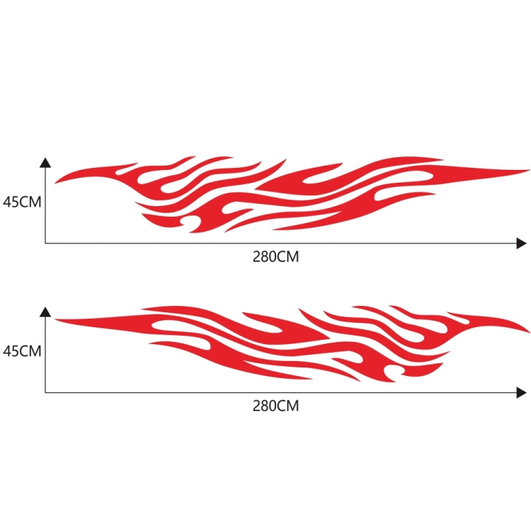 2 PCS/Set D-476 Fire Element Pattern Car Modified Decorative Sticker(Red) - Decorative Sticker by PMC TechLife | Online Shopping South Africa | PMC TechLife | Buy Now Pay Later Mobicred