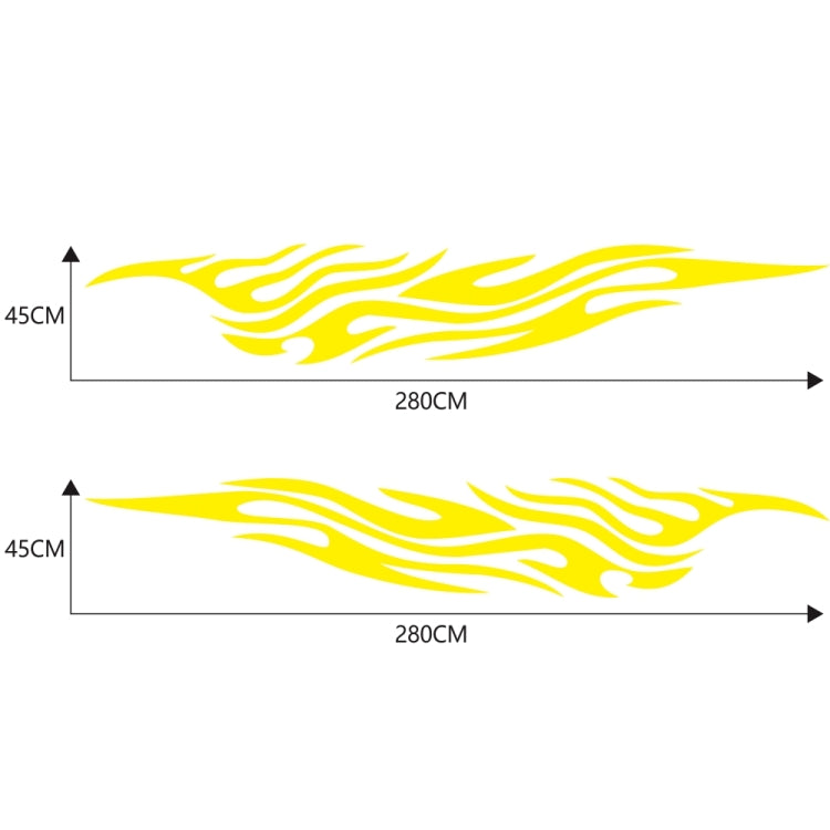 2 PCS/Set D-476 Fire Element Pattern Car Modified Decorative Sticker(Yellow) - Decorative Sticker by PMC TechLife | Online Shopping South Africa | PMC TechLife | Buy Now Pay Later Mobicred