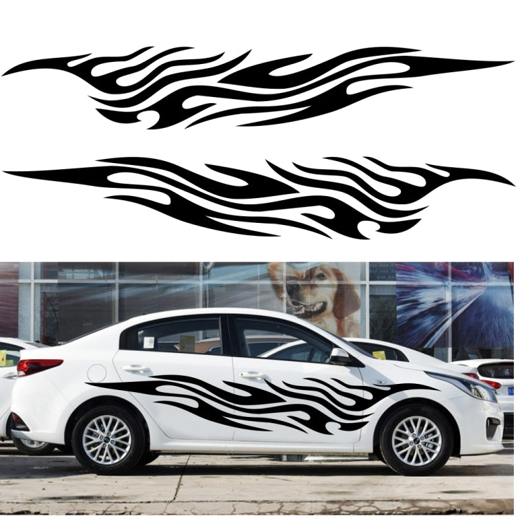 2 PCS/Set D-476 Fire Element Pattern Car Modified Decorative Sticker(White) - Decorative Sticker by PMC TechLife | Online Shopping South Africa | PMC TechLife | Buy Now Pay Later Mobicred