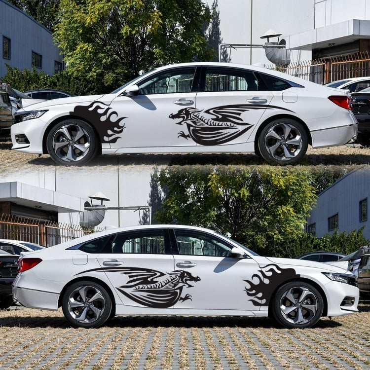 2 PCS/Set D-489 Fire-breathing Dragon Pattern Car Modified Decorative Sticker(Black) - Decorative Sticker by PMC TechLife | Online Shopping South Africa | PMC TechLife | Buy Now Pay Later Mobicred