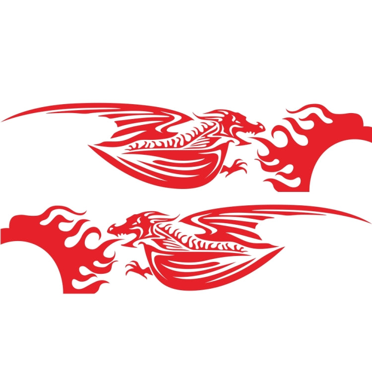 2 PCS/Set D-489 Fire-breathing Dragon Pattern Car Modified Decorative Sticker(Red) - Decorative Sticker by PMC TechLife | Online Shopping South Africa | PMC TechLife | Buy Now Pay Later Mobicred