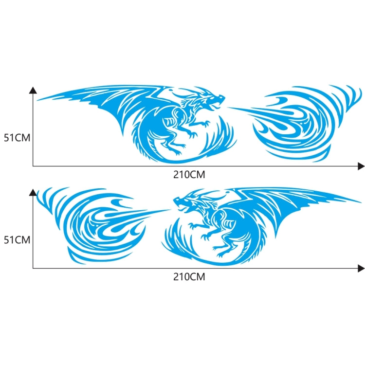 2 PCS/Set D-498 Pterosaur Spitfire Pattern Car Modified Decorative Sticker(Blue) - Decorative Sticker by PMC TechLife | Online Shopping South Africa | PMC TechLife | Buy Now Pay Later Mobicred