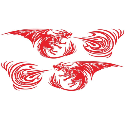 2 PCS/Set D-498 Pterosaur Spitfire Pattern Car Modified Decorative Sticker(Red) - Decorative Sticker by PMC Jewellery | Online Shopping South Africa | PMC Jewellery | Buy Now Pay Later Mobicred