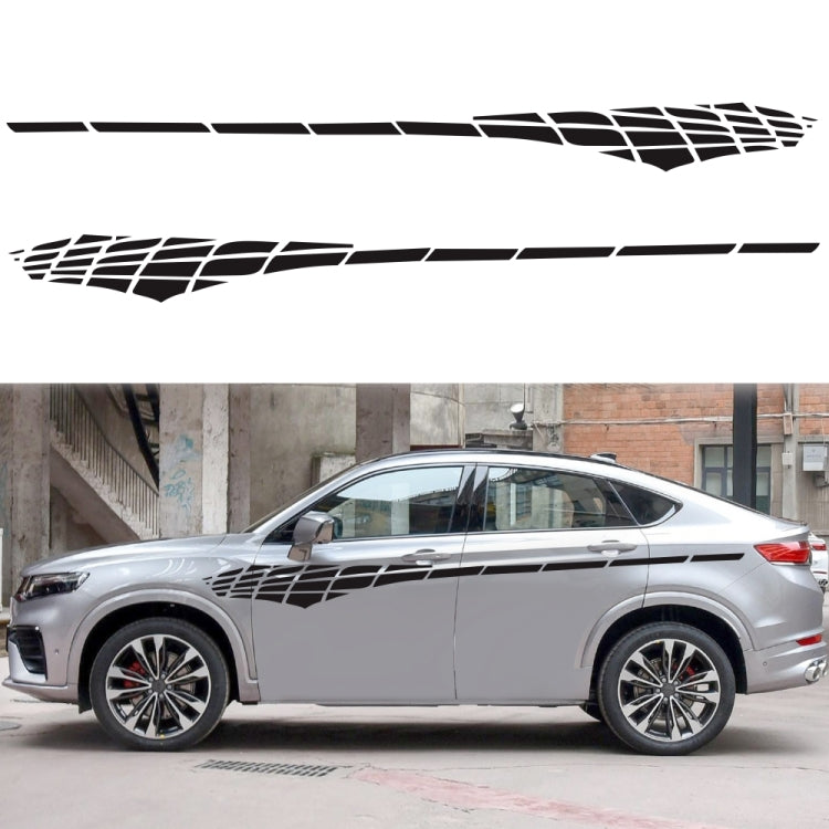 2 PCS/Set D-501 Plaid Pattern Car Modified Decorative Sticker(Yellow) - Decorative Sticker by PMC TechLife | Online Shopping South Africa | PMC TechLife | Buy Now Pay Later Mobicred