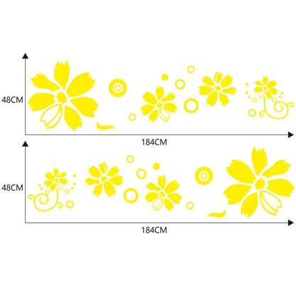 2 PCS/Set D-510 Flowers Pattern Car Modified Decorative Sticker(Yellow) - Decorative Sticker by PMC Jewellery | Online Shopping South Africa | PMC Jewellery | Buy Now Pay Later Mobicred