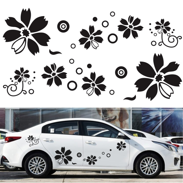 2 PCS/Set D-510 Flowers Pattern Car Modified Decorative Sticker(Yellow) - Decorative Sticker by PMC Jewellery | Online Shopping South Africa | PMC Jewellery | Buy Now Pay Later Mobicred