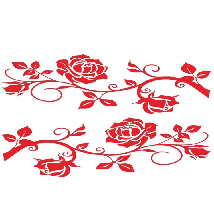 2 PCS/Set D-545 Rose Pattern Car Modified Decorative Sticker(Red) - Decorative Sticker by PMC TechLife | Online Shopping South Africa | PMC TechLife | Buy Now Pay Later Mobicred