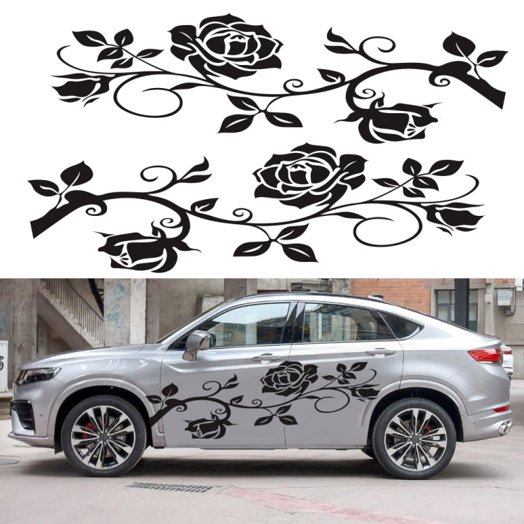 2 PCS/Set D-545 Rose Pattern Car Modified Decorative Sticker(Purple) - Decorative Sticker by PMC Jewellery | Online Shopping South Africa | PMC Jewellery | Buy Now Pay Later Mobicred
