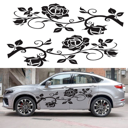 2 PCS/Set D-545 Rose Pattern Car Modified Decorative Sticker(Red) - Decorative Sticker by PMC Jewellery | Online Shopping South Africa | PMC Jewellery | Buy Now Pay Later Mobicred
